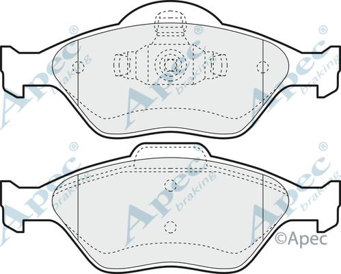 APEC PAD1117 - Kit de plaquettes de frein, frein à disque cwaw.fr