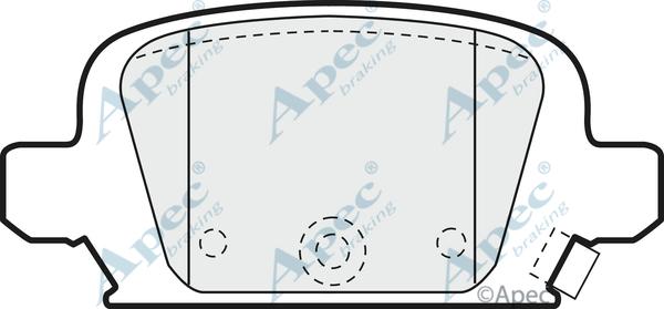 APEC PAD1189 - Kit de plaquettes de frein, frein à disque cwaw.fr