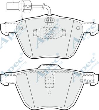 APEC PAD1184 - Kit de plaquettes de frein, frein à disque cwaw.fr