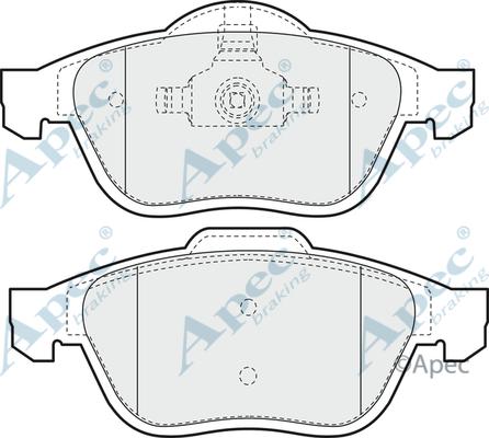 APEC PAD1186 - Kit de plaquettes de frein, frein à disque cwaw.fr