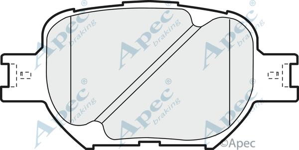 APEC PAD1180 - Kit de plaquettes de frein, frein à disque cwaw.fr