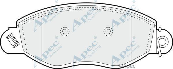 APEC PAD1183 - Kit de plaquettes de frein, frein à disque cwaw.fr