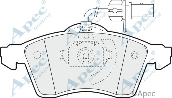 APEC PAD1182 - Kit de plaquettes de frein, frein à disque cwaw.fr