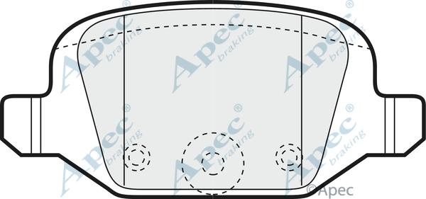 APEC PAD1130 - Kit de plaquettes de frein, frein à disque cwaw.fr