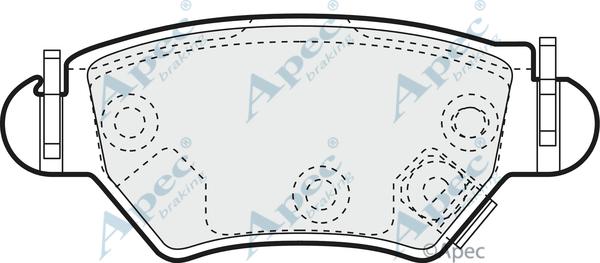 APEC PAD1133 - Kit de plaquettes de frein, frein à disque cwaw.fr