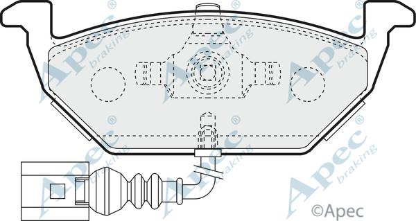 APEC PAD1129 - Kit de plaquettes de frein, frein à disque cwaw.fr