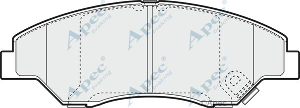 APEC PAD1124 - Kit de plaquettes de frein, frein à disque cwaw.fr