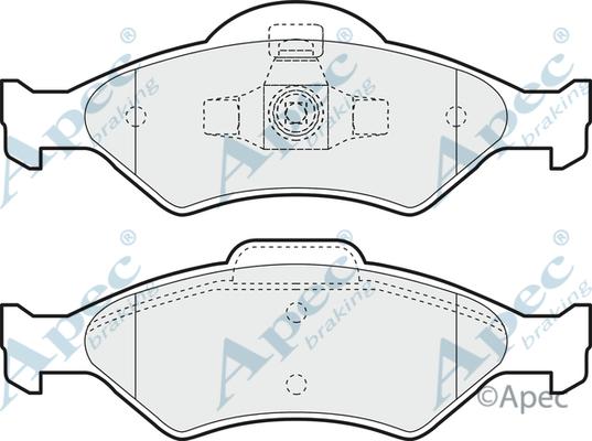 APEC PAD1125 - Kit de plaquettes de frein, frein à disque cwaw.fr