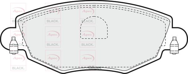 APEC PAD1174B - Kit de plaquettes de frein, frein à disque cwaw.fr