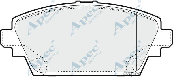 APEC PAD1170 - Kit de plaquettes de frein, frein à disque cwaw.fr