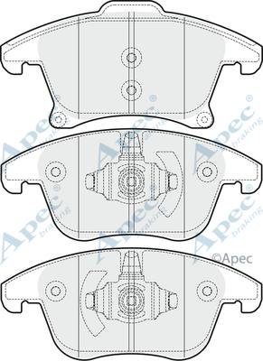 APEC PAD1899 - Kit de plaquettes de frein, frein à disque cwaw.fr