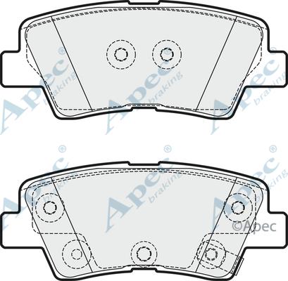 APEC PAD1896 - Kit de plaquettes de frein, frein à disque cwaw.fr