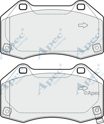 APEC PAD1893 - Kit de plaquettes de frein, frein à disque cwaw.fr