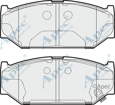 APEC PAD1892 - Kit de plaquettes de frein, frein à disque cwaw.fr