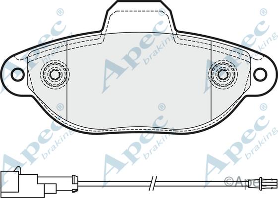 APEC PAD1897 - Kit de plaquettes de frein, frein à disque cwaw.fr