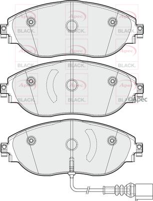 APEC PAD1844B - Kit de plaquettes de frein, frein à disque cwaw.fr