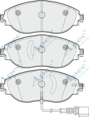 APEC PAD1844 - Kit de plaquettes de frein, frein à disque cwaw.fr