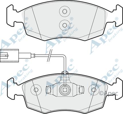 APEC PAD1845 - Kit de plaquettes de frein, frein à disque cwaw.fr