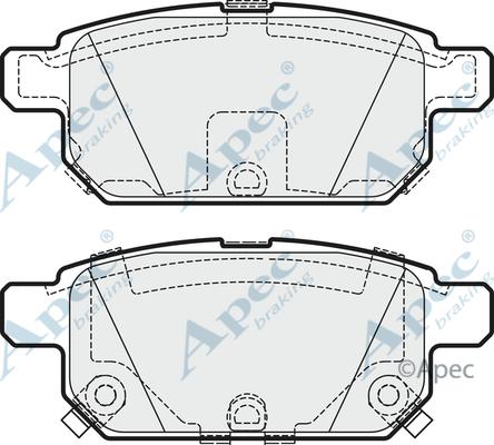 APEC PAD1843 - Kit de plaquettes de frein, frein à disque cwaw.fr