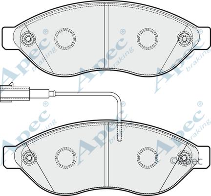 APEC PAD1858 - Kit de plaquettes de frein, frein à disque cwaw.fr