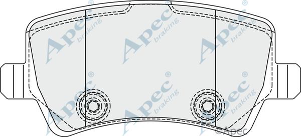 APEC PAD1857 - Kit de plaquettes de frein, frein à disque cwaw.fr