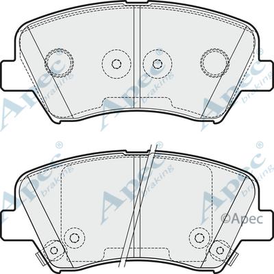 APEC PAD1865 - Kit de plaquettes de frein, frein à disque cwaw.fr