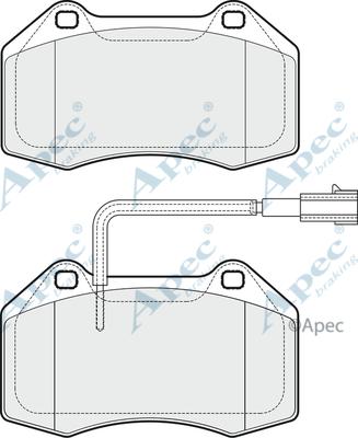 APEC PAD1866 - Kit de plaquettes de frein, frein à disque cwaw.fr