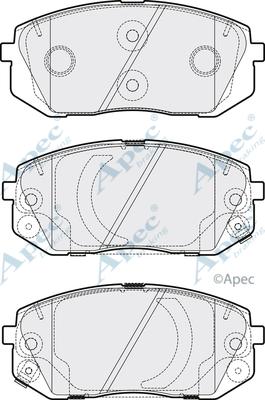 APEC PAD1860 - Kit de plaquettes de frein, frein à disque cwaw.fr