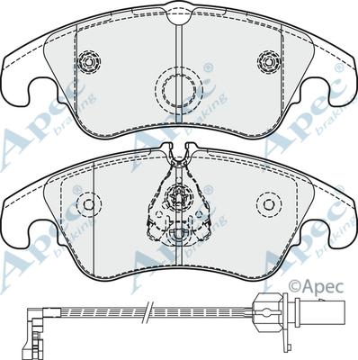 APEC PAD1861B - Kit de plaquettes de frein, frein à disque cwaw.fr