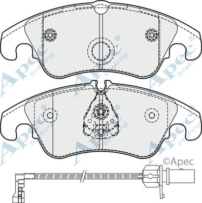 APEC PAD1861 - Kit de plaquettes de frein, frein à disque cwaw.fr