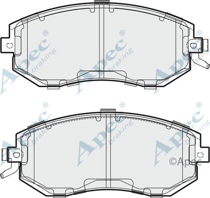 APEC PAD1868 - Kit de plaquettes de frein, frein à disque cwaw.fr