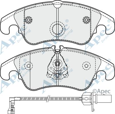 APEC PAD1862B - Kit de plaquettes de frein, frein à disque cwaw.fr