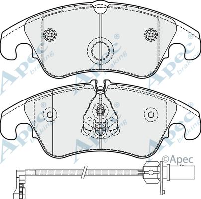 APEC PAD1862 - Kit de plaquettes de frein, frein à disque cwaw.fr