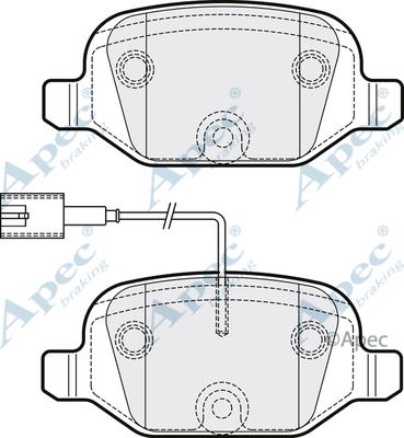 APEC PAD1819 - Kit de plaquettes de frein, frein à disque cwaw.fr