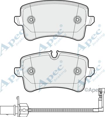 APEC PAD1815 - Kit de plaquettes de frein, frein à disque cwaw.fr