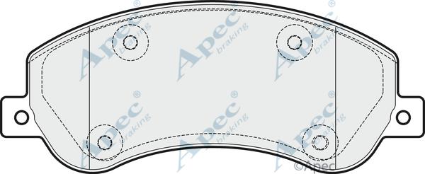 APEC PAD1816 - Kit de plaquettes de frein, frein à disque cwaw.fr