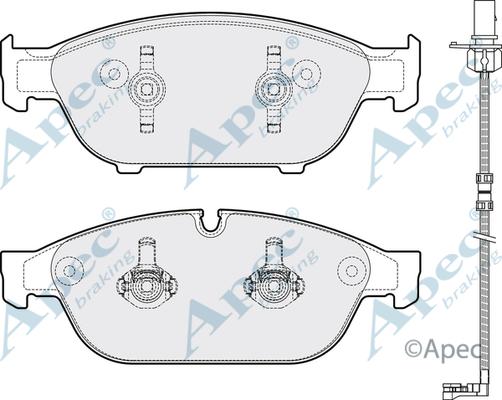 APEC PAD1810 - Kit de plaquettes de frein, frein à disque cwaw.fr