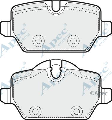 APEC PAD1817 - Kit de plaquettes de frein, frein à disque cwaw.fr