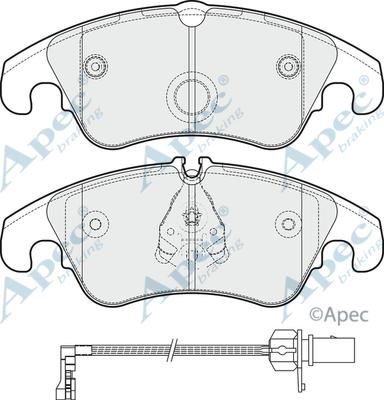 APEC PAD1886 - Kit de plaquettes de frein, frein à disque cwaw.fr