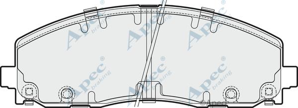 APEC PAD1880 - Kit de plaquettes de frein, frein à disque cwaw.fr