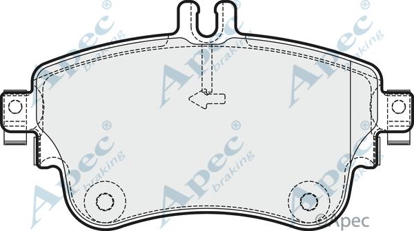 APEC PAD1882 - Kit de plaquettes de frein, frein à disque cwaw.fr