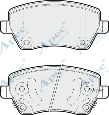 APEC PAD1887 - Kit de plaquettes de frein, frein à disque cwaw.fr