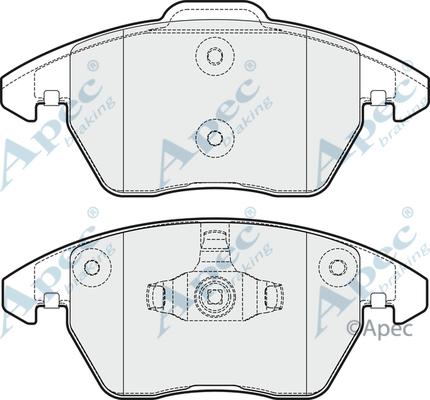 APEC PAD1834 - Kit de plaquettes de frein, frein à disque cwaw.fr