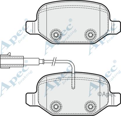 APEC PAD1831 - Kit de plaquettes de frein, frein à disque cwaw.fr