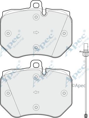 APEC PAD1833 - Kit de plaquettes de frein, frein à disque cwaw.fr