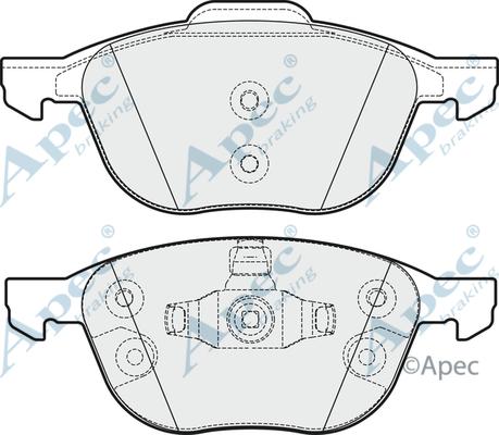 APEC PAD1821 - Kit de plaquettes de frein, frein à disque cwaw.fr