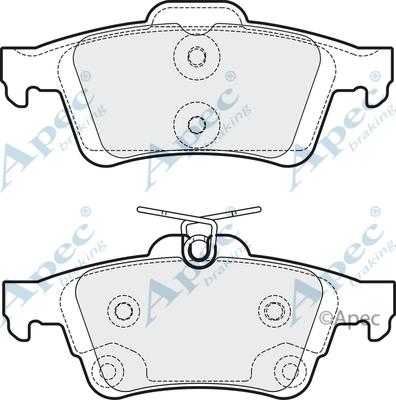 APEC PAD1822 - Kit de plaquettes de frein, frein à disque cwaw.fr