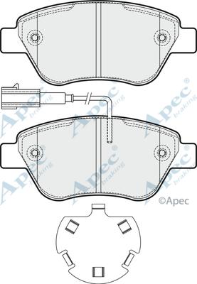 APEC PAD1827 - Kit de plaquettes de frein, frein à disque cwaw.fr