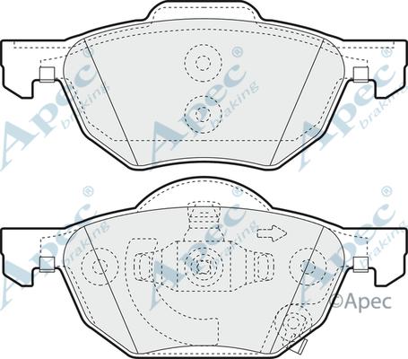 APEC PAD1394 - Kit de plaquettes de frein, frein à disque cwaw.fr