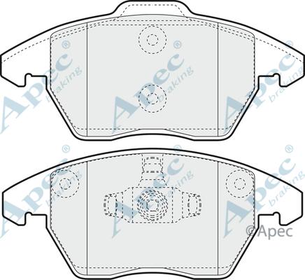 APEC PAD1398 - Kit de plaquettes de frein, frein à disque cwaw.fr